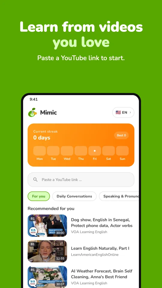Mimic video library